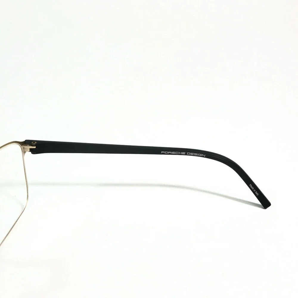 Porsche Design Eyeglasses Frames P8313 B Matte Gold Black Square 57-15-145